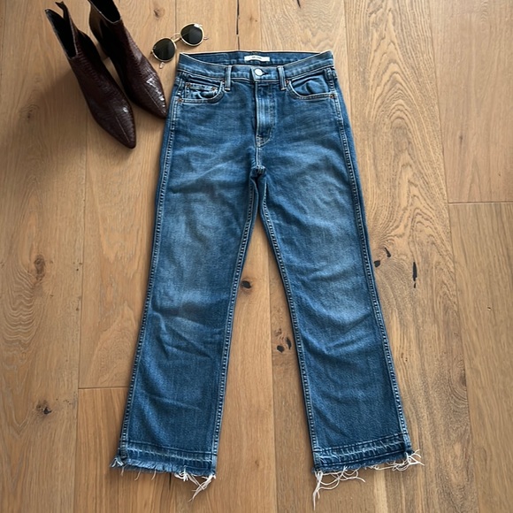 GRLFRND Denim Joan You're So Vain Crop High-Rise Jeans - Size 26 - Picture 2 of 16